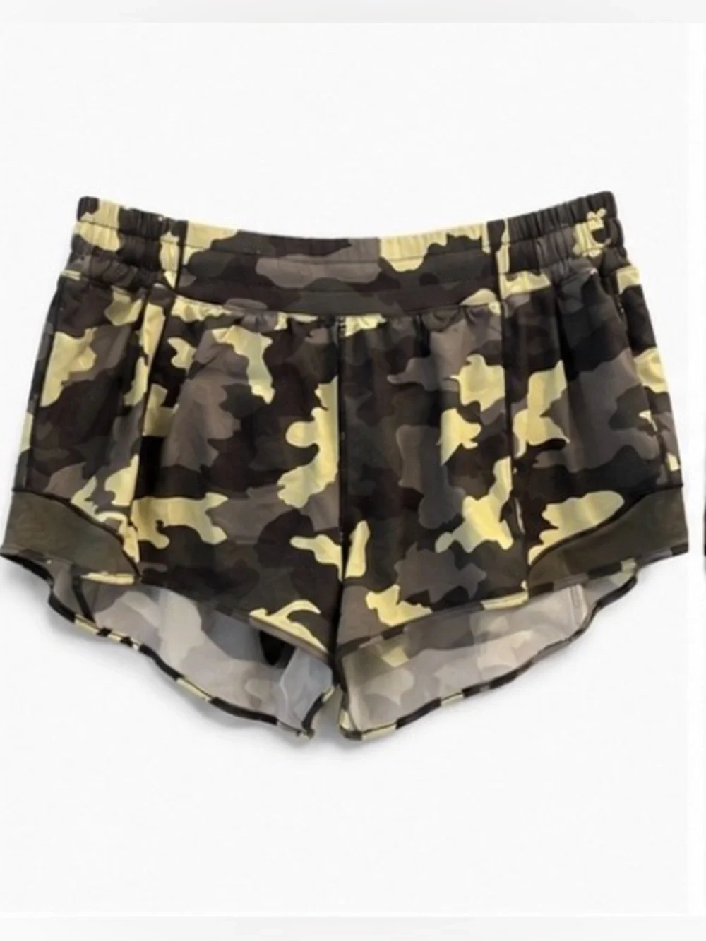 Lululemon Speed Up High-Rise Shorts 2.5” Green Twill Multi Camo Size 14 NWOT